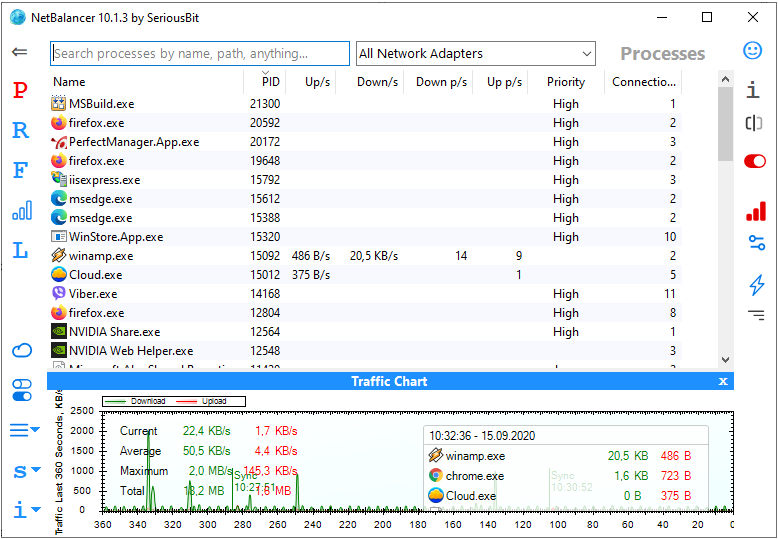 NetBalancer screenshot